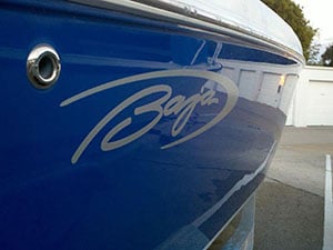 This is an example of marine polishing with Buff Pro. Here, a boat is clean and nice looking thanks to Buff pro.