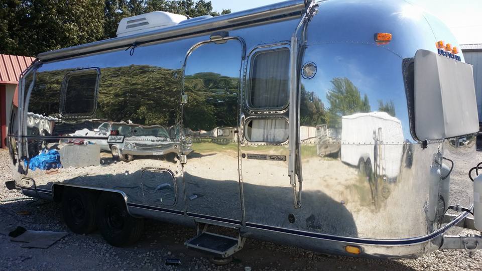 This is an RV camper car after BuffPro Metal Polishing Restoration